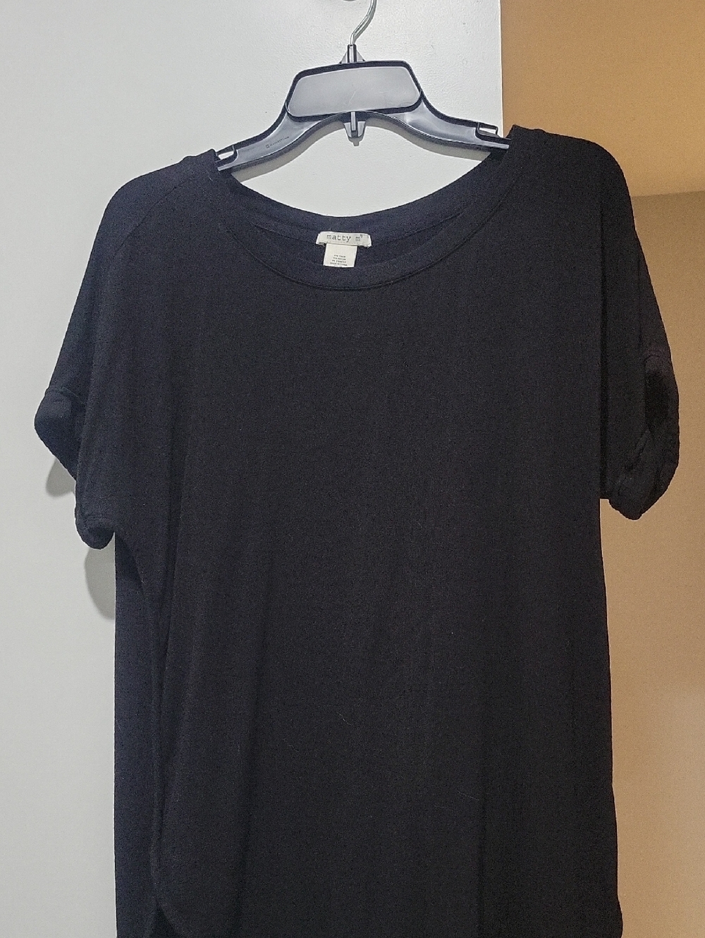 Matty M Black Short Sleeve Crewneck Tee